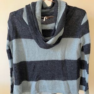 Free People Striped Blue Alpaca Sweater - Size XS